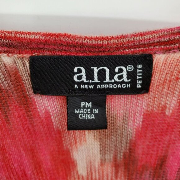 Womens Knit Cardigan Sweater Size PM Red 3/4 Sleeve Lightweight Casual a.n.a - Picture 8 of 12